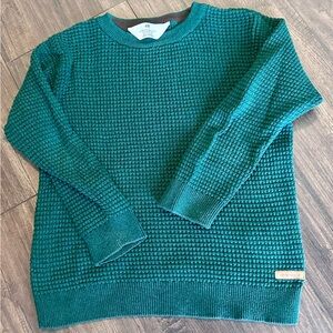 H&M Boys Long Sleeve Knit Sweater Soft and Cozy Top Green 3/4T
